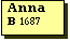 Text Box: Anna
B 1687

