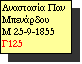 Text Box: Αναστασία Παν Μπενάρδου
M 25-9-1855
Γ125
